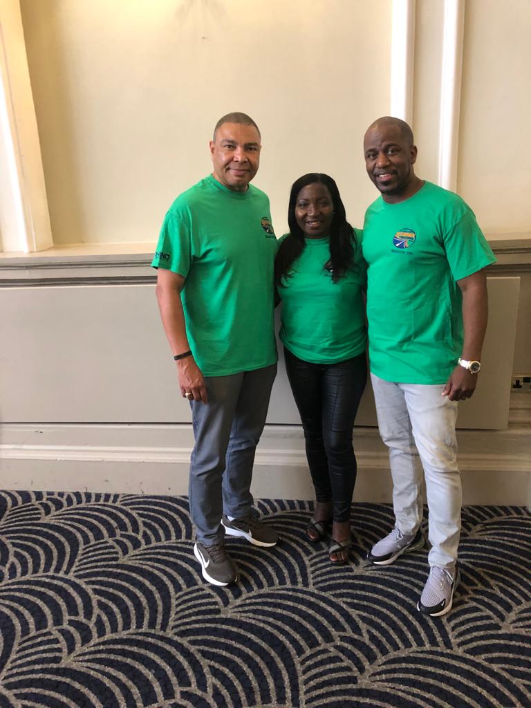 Verna Patten with Saladmaster colleagues at a corporate event